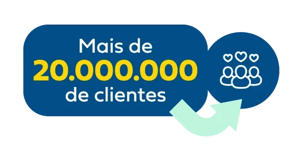 Mais de 20 milhões de clientes