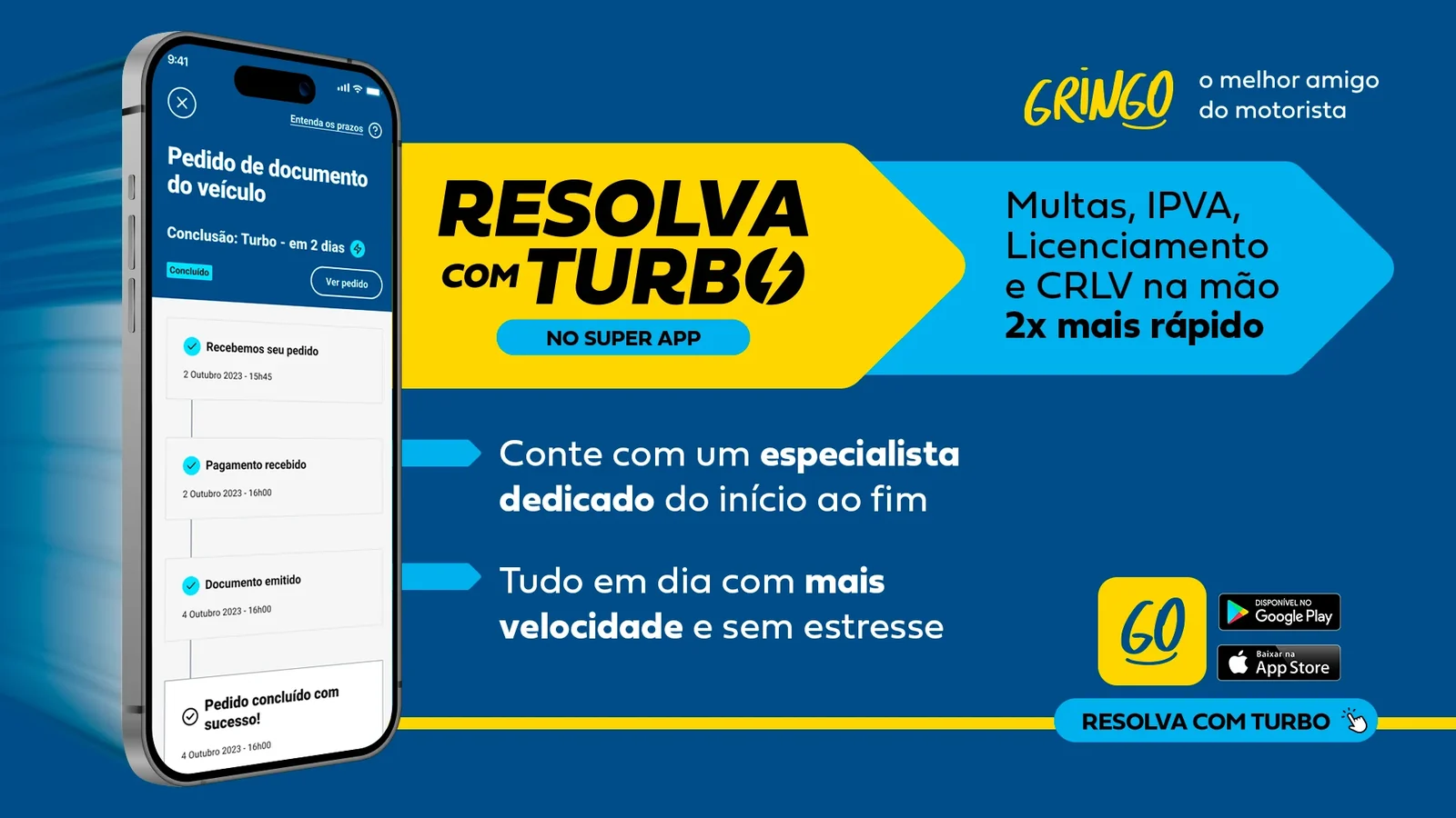 Gringo Turbo para multas, IPVA, licenciamento e CRLV